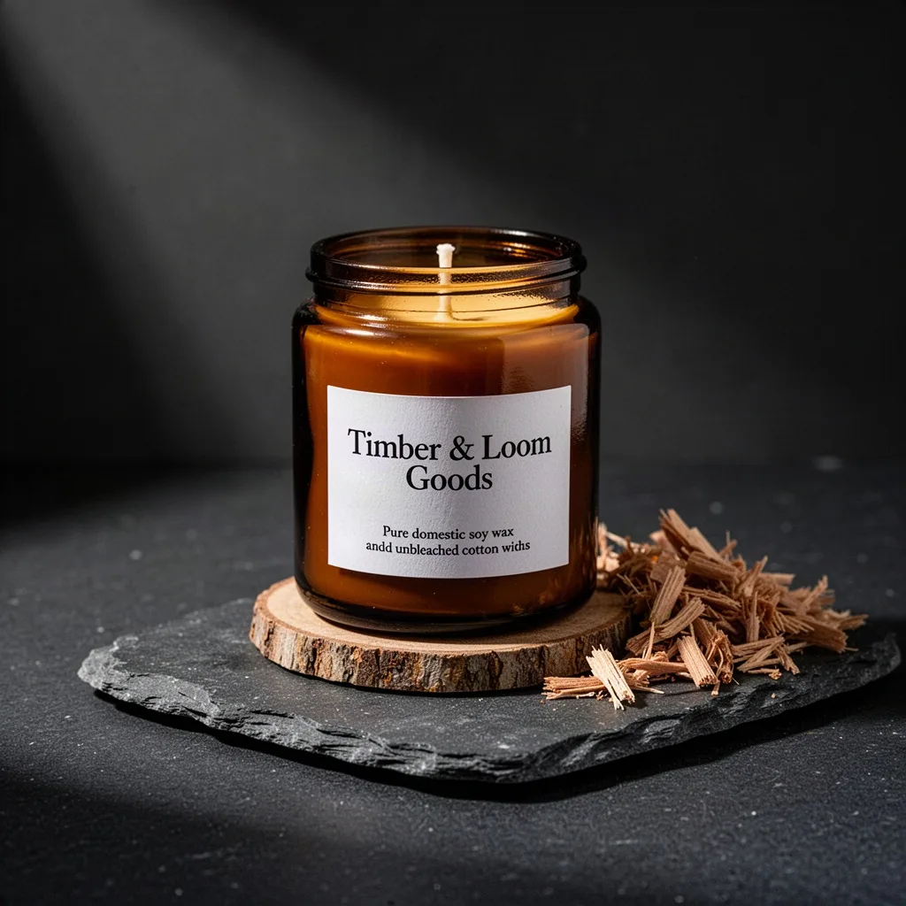 Timber & Loom Hand-Poured Soy Amber Candle